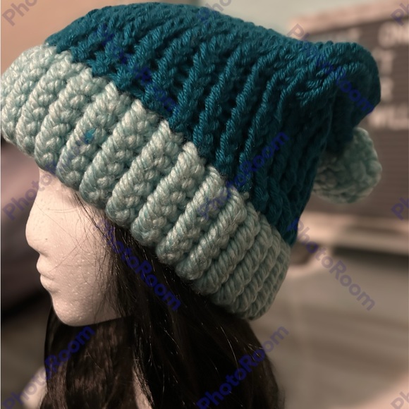 Handmade Knitted Pom Pom Hat - Picture 2 of 2